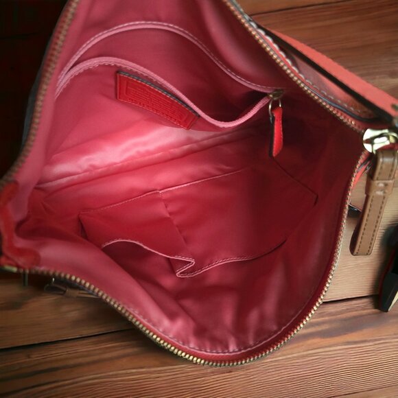 COACH "POPPY" 22432 Leather Color Block Perri Hippie Conv Shoulder/Cross… - Picture 12 of 16